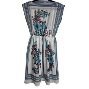 VTG 90s SzS Melissa Petites Floral Accordion Pleated Elastic Waist Dress Cottage